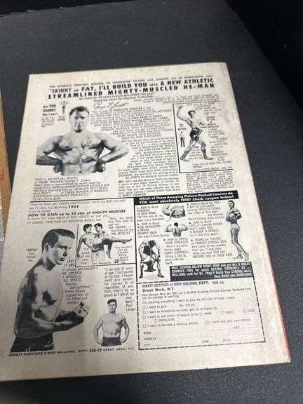 Vintage Men Today Magazine & Sheet of Deutsches Reich Stamps of Adolph Hitler