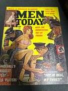 Vintage Men Today Magazine & Sheet of Deutsches Reich Stamps of Adolph Hitler