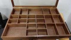 (3) Wood Display Cases