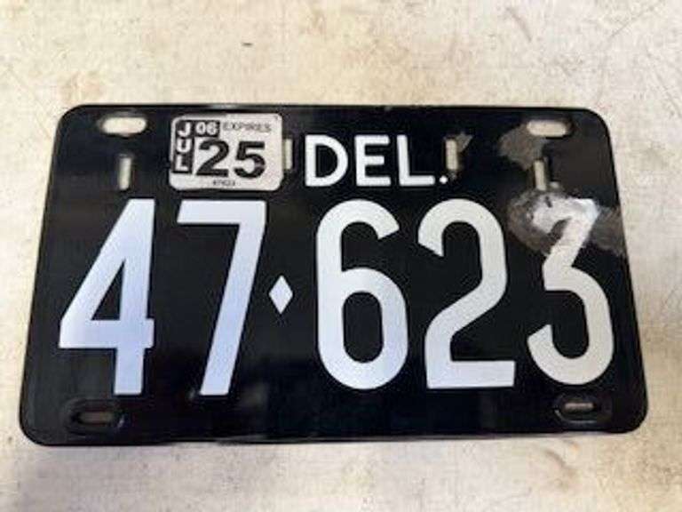 Live Delaware Tag #47623 (currently in retention)