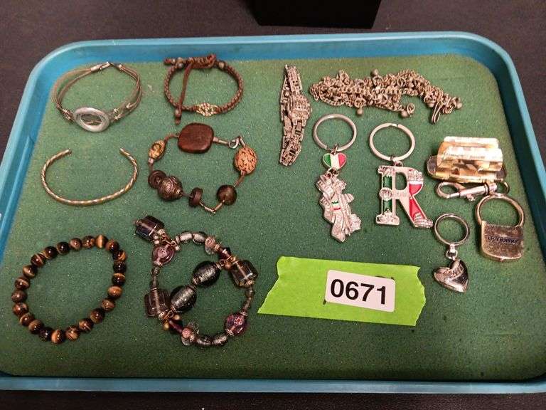 Assorted Costume Jewelry Bracelets & Keychains