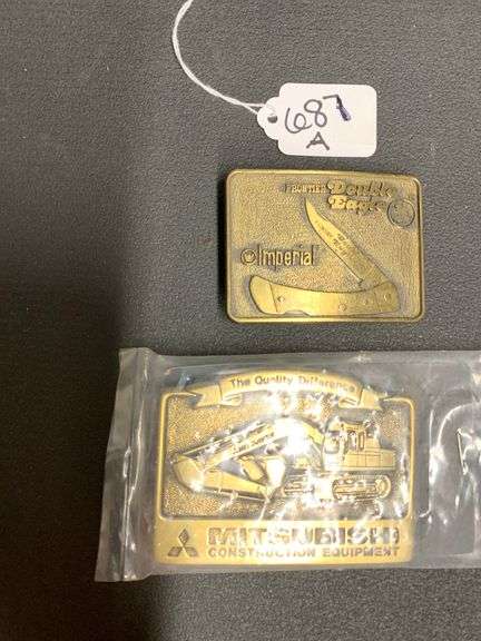 Imperial Frontier Double Eagle Belt Buckle & Mitsubishi Belt Buckle