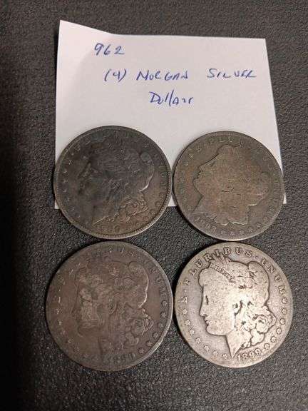 (4) Morgan Silver Dollars (1900, 1893, 1880 & 1899)