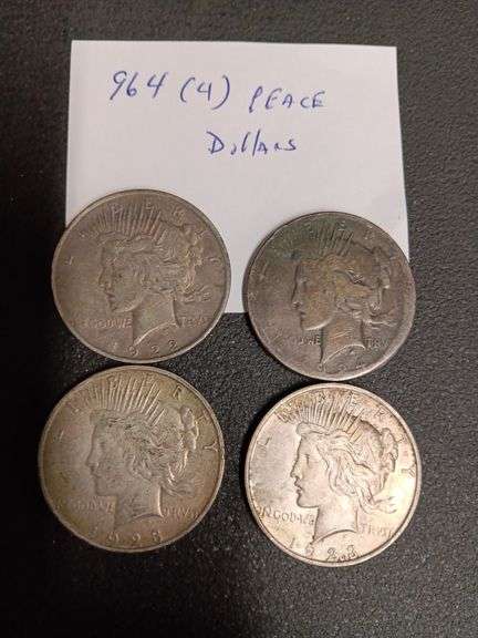 (4) Peace Dollars (1922, 2-1923 & 1924)
