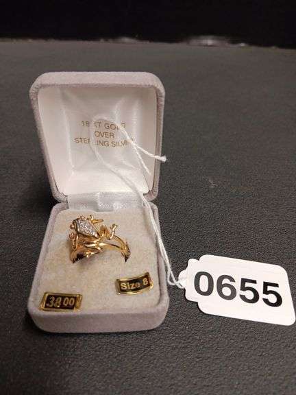 Frog Ring Marked .925 Sz.8  4.20g