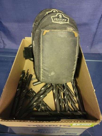 Assortment of Drill Bits and Knee Pads