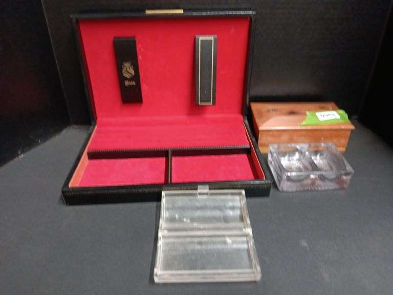 Men's Wooden Trinket Box, Men's Valet, Glass Trinket Box & Plastic Box