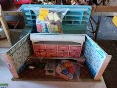(2) Vintage German Grocery Store Doll Houses with Accessories