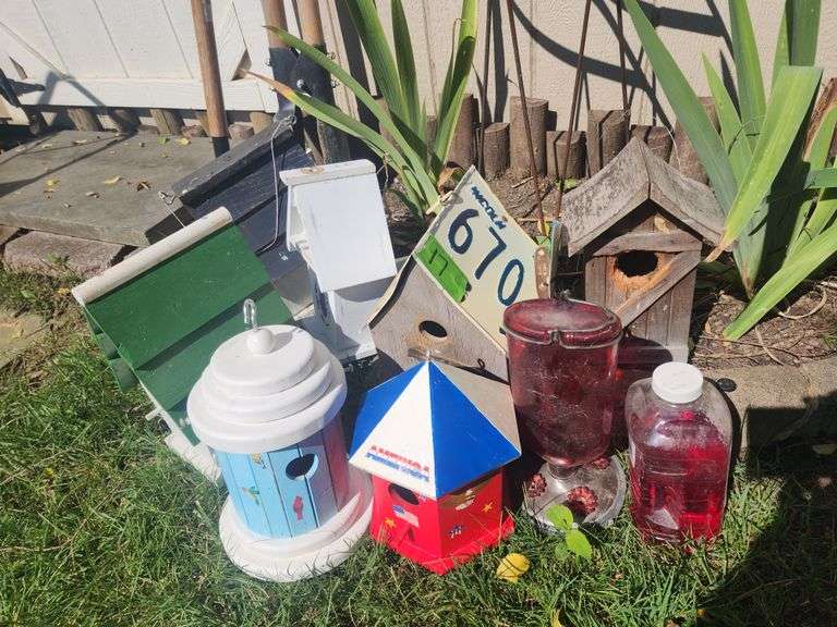 Bird Houses, Hummingbird Feeder, Brass Hanger