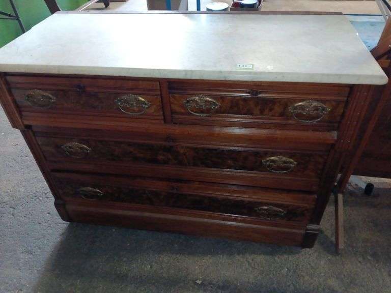 Marble Top 4 Drawer Dresser