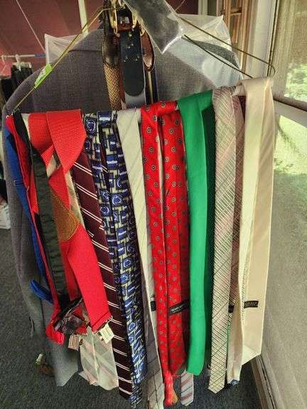 Assortment of Ties, Bowties, and Belts