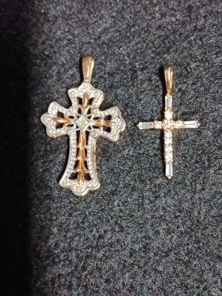 (2) .925 Cross Pendants Total 3.75g