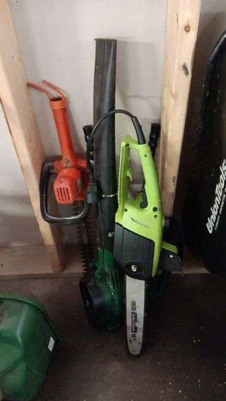 Electric Leaf Blower, Chainsaw and Hedge Trimmer