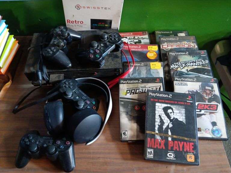 Sony PS2 Console, Controllers & Games
