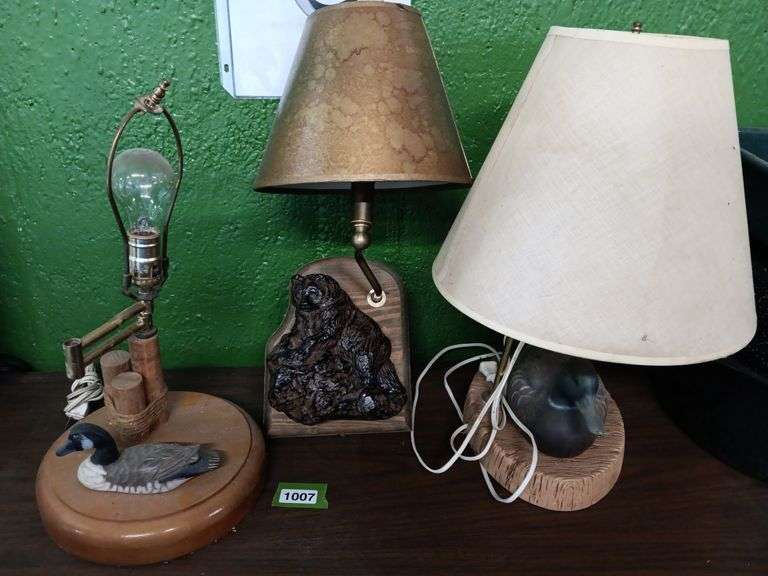 (2) Duck & Bear Table Lamps