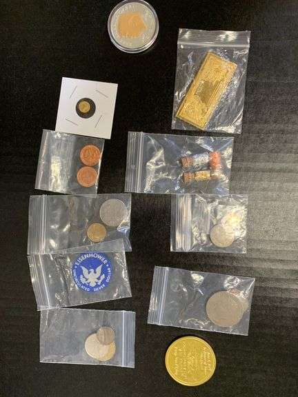 Assortment of Tokens and Coins