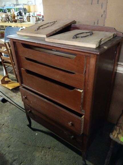 Mahogany Hide Away Chest (Doors need to be rehung)