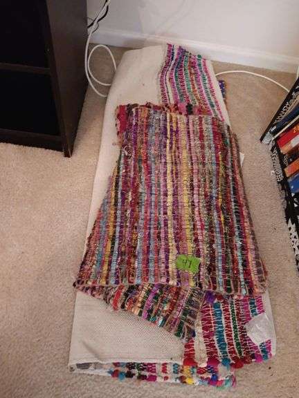 (1) Area Rug and (2) Throw Rugs