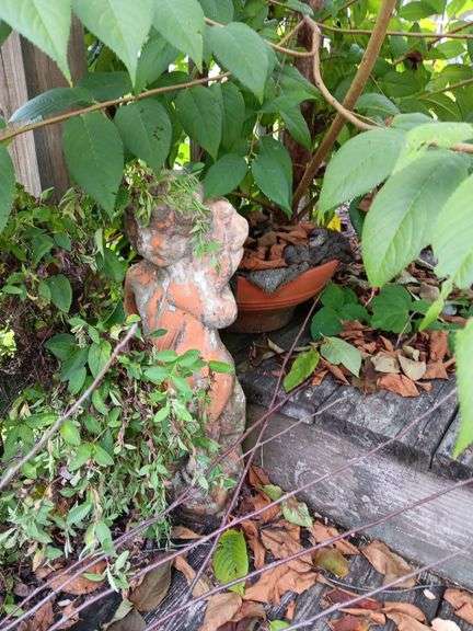 Terracotta Figures and Flower Pot