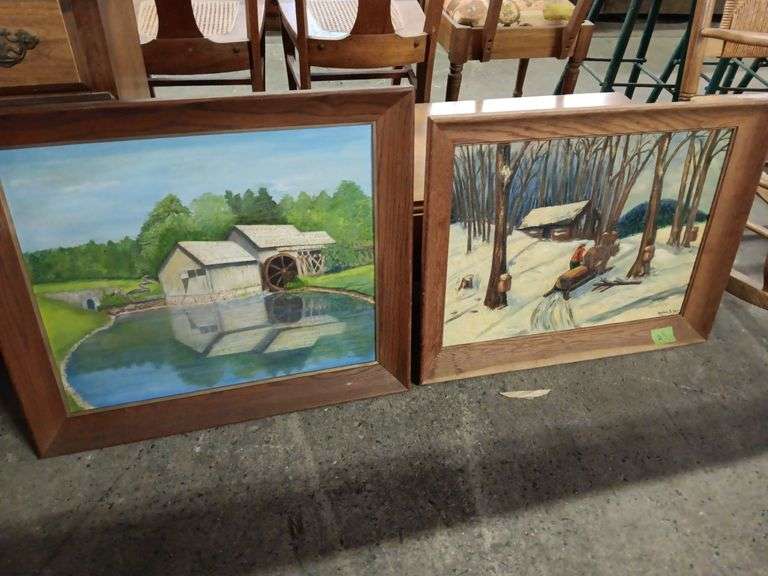 Oil on Board and Acrylic on Board Framed Paintings