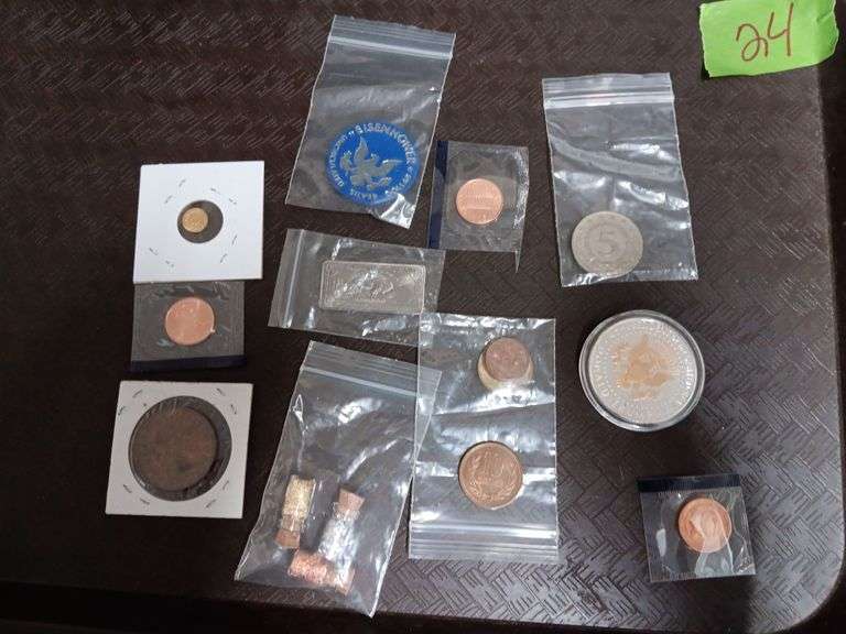 Assortment of Tokens and Coins