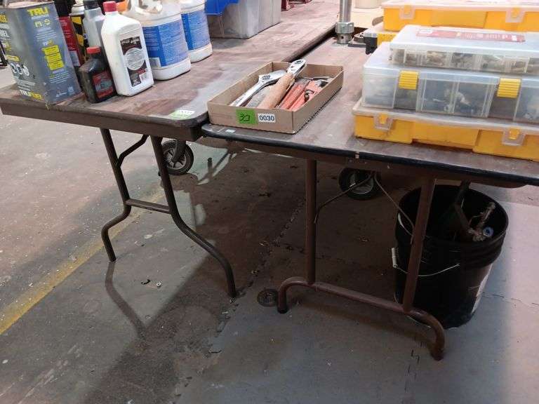 (2) Folding Wood Tables