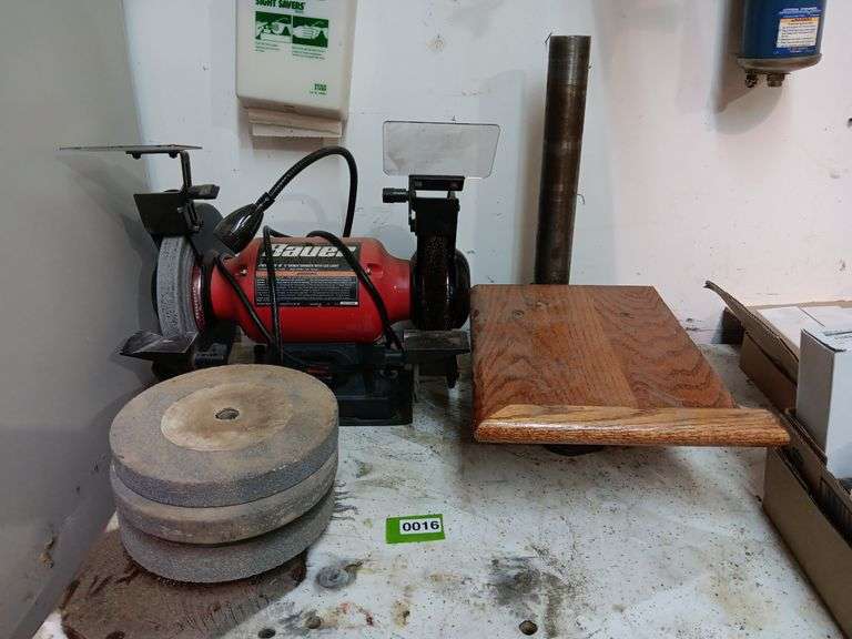 Bauer 8" Bench Grinder w/ Drill Press Stand
