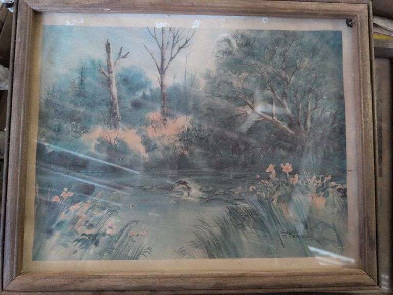 (3) Framed  Prints, Deer, Duck, and Trout
