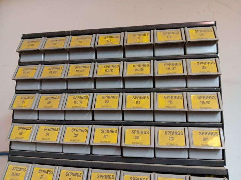 28 Drawer Parts Organizer w/ Assorted Springs