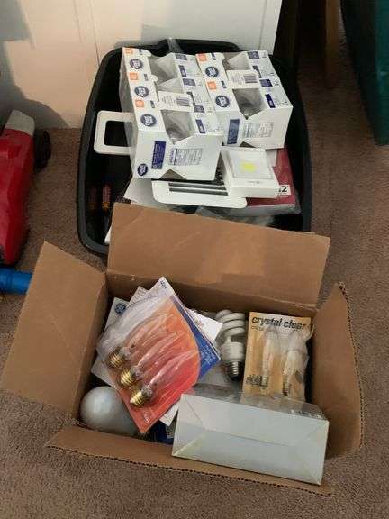 Assorted Light Bulbs & Household Items