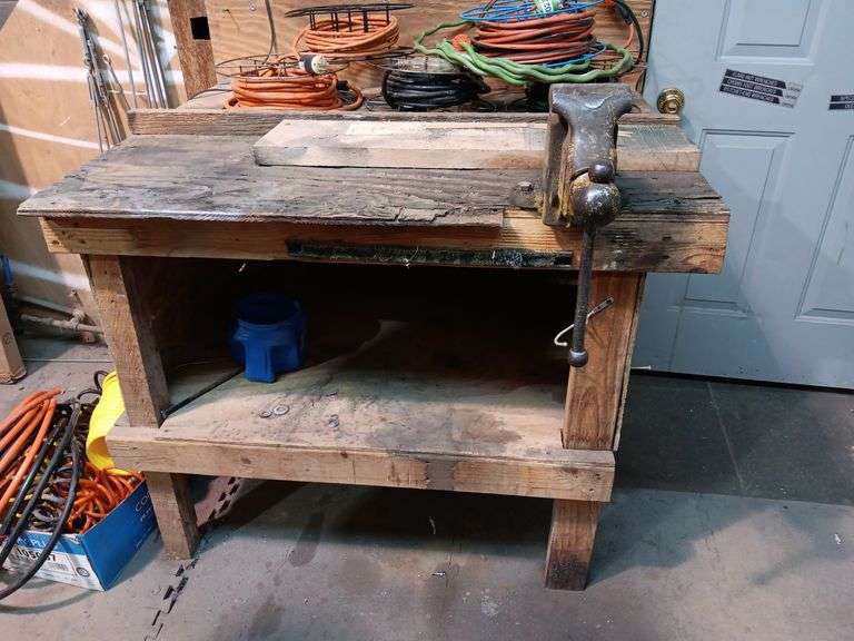 Reed Bench Vise and Wood Bench