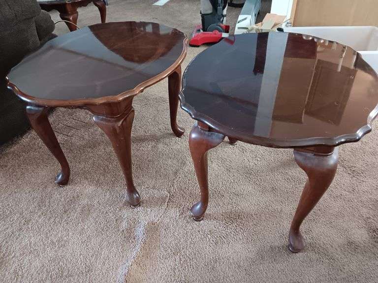 Pair of Oval End Tables