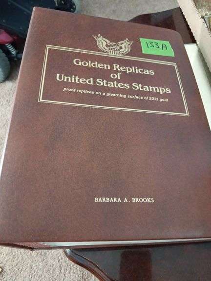 Binder of Golden Replica United States Stamps