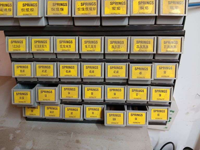 28 Drawer Parts Organizer w/ Assorted Springs