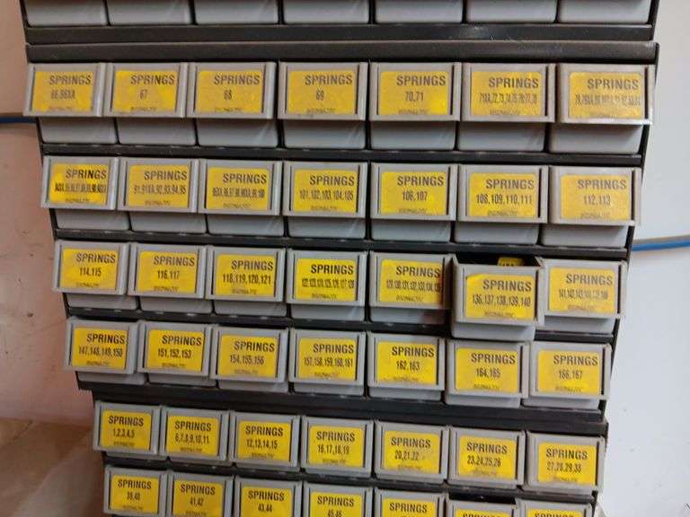 28 Drawer Parts Organizer w/ Assorted Springs