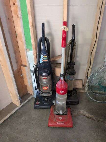 Bissell Clean View, Dirt Devil Quick Path, and Bissel Power Force Up Right Vacuums