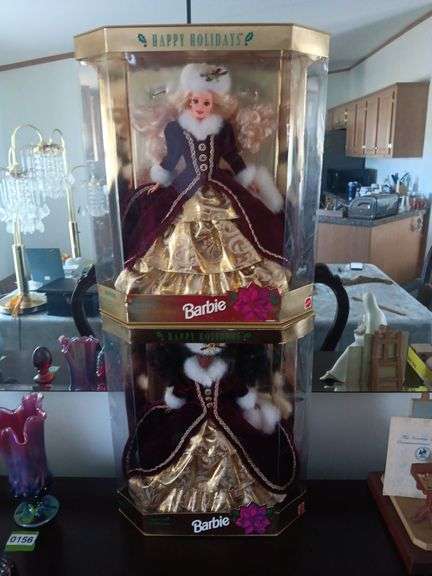 (2) 1996 Happy Holidays Barbie Dolls