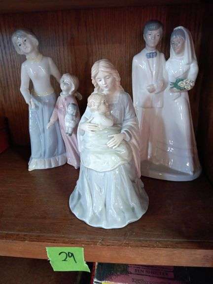 (3) Lladro Style Porcelain Figures