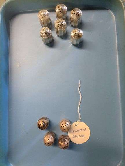 (4) Marked Sterling Shakers and (6) Goldcraft Silver Plated Shakers