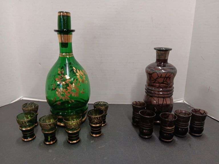 (2) Glass Decanters Sets