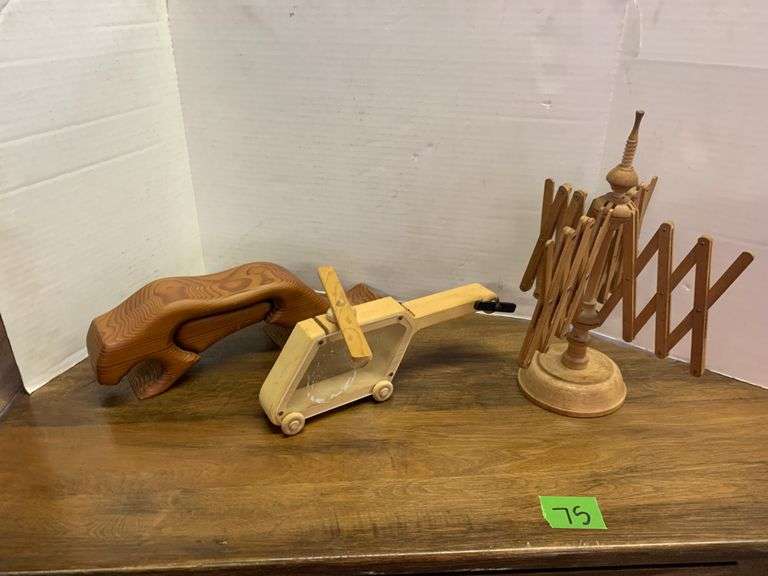 Helicopter Bank, Native Redwood Figural Drawer, and Expandable Hanger