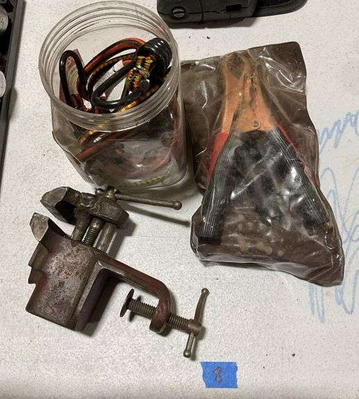 Vise, bungees, Jumper Cable Clamps