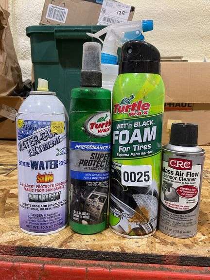 Water guard, interior protector, tire cleaner, air sensor cleaner