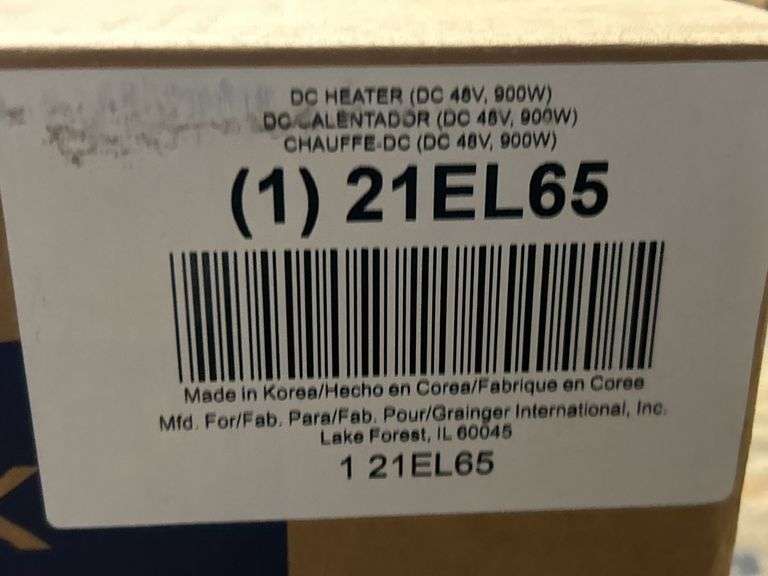 Airrex 4-1/2" x 8-11/16" x 10-11/16" 40A 900W 48V DC Auxiliary Heater - 21EL65 - MSRP $839