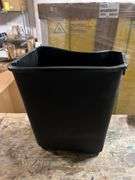 Tough Guy 10 Gal 12-1/4" W x 16-1/4" D Rectangular Black Wastebasket - 4PGN8