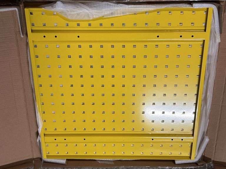 (2) Pegboard Panel Square Steel Yellow PK2 - 5TPC2 - MSRP 2 @ $78.44 each