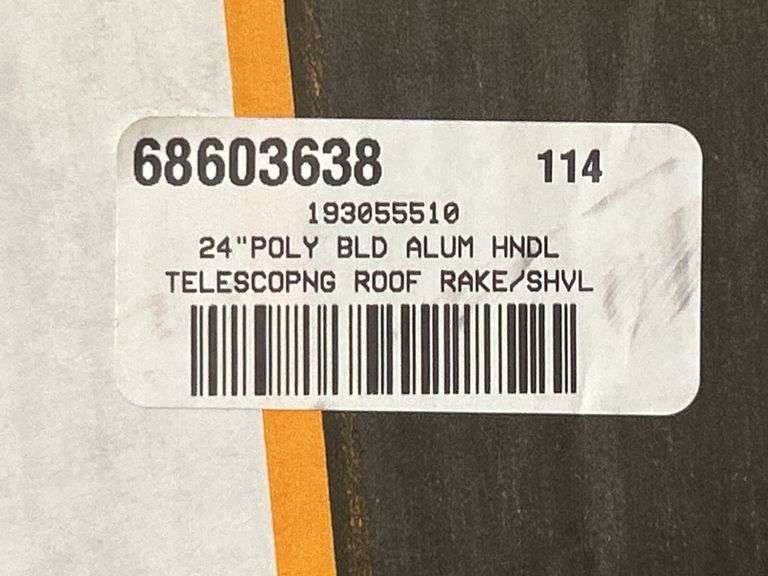 True Temper 24" Blade Lg x 17 Ft Handle Lg Telescoping Snow Roof Rake - 193055510 - MSRP $90.55