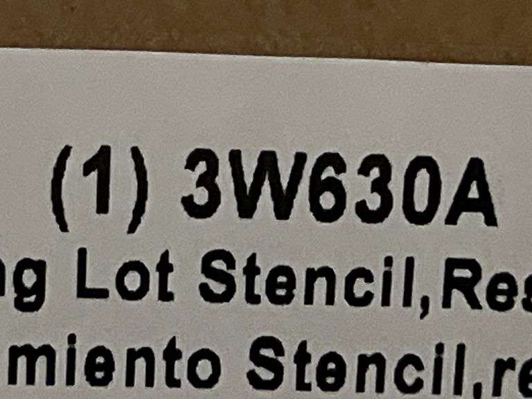 (3) Value Collection  Plastic Reserved Traffic Stencil - 3W630 - MSRP 3 @ $61.37 each