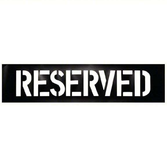 (3) Value Collection  Plastic Reserved Traffic Stencil - 3W630 - MSRP 3 @ $61.37 each