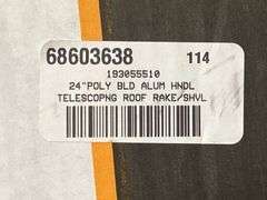 True Temper 24" Blade Lg x 17 Ft Handle Lg Telescoping Snow Roof Rake - 193055510 - MSRP $90.55